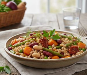 Recette Petit épeautre aux haricots et légumes : une recette automnale réconfortante