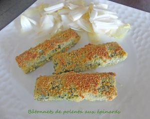 Recette Bâtonnets de polenta aux épinards