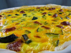 Recette Quiche aux courgettes et merguez