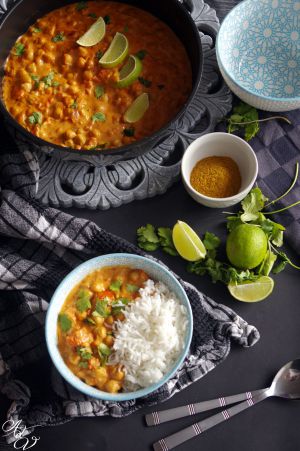 Recette Curry de pois-chiches au lait de coco (Vegan & sans gluten)