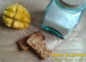 Recette Barre de céréales mangue et noix de coco