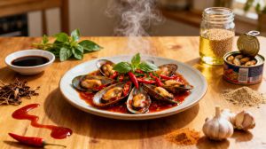 Recette Moules sautées à la sauce chili et au basilic : la recette thaïlandaise