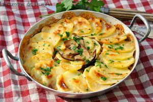 Recette Gratin dauphinois aux cèpes