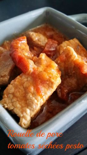 Recette Rouelle de porc, tomates séchées et pesto rouge