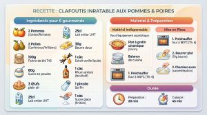 Recette Clafoutis pommes poires vanille simple et inratable