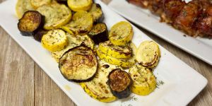 Recette Air Fryer Dilly-Roasted Japanese Eggplant and Squash