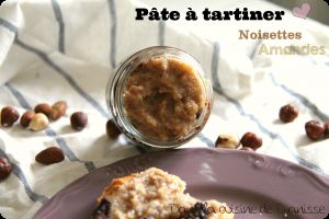 Recette Pâte à tartiner : noisettes/amandes – Vegan
