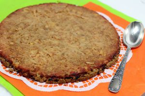 Recette Tarte fine coing crumble {vegan}