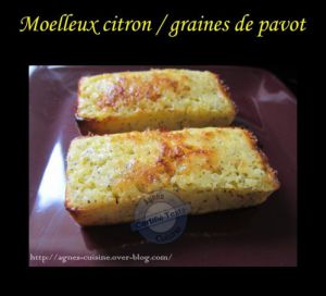 Recette Moelleux citron / graines de pavot