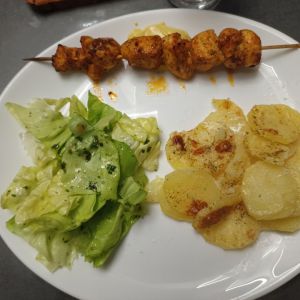 Recette Gratin dauphinois et brochettes de poulet au COMBI NINJA