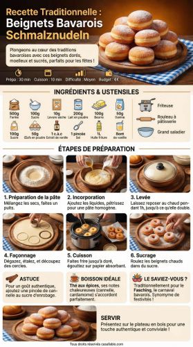 Recette Traditionnelle : beignets Bavarois Schmalznudeln