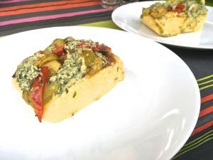 Recette Gratin de polenta aux légumes grillés et pistou