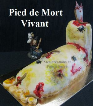 Recette Gâteau "Pied de Mort Vivant" en Pâte à Sucre