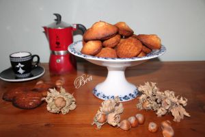 Recette Madeleines à la farine de châtaigne, figues et noisettes