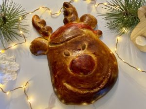 Recette Brioche Rodolphe, le petit renne au nez rouge