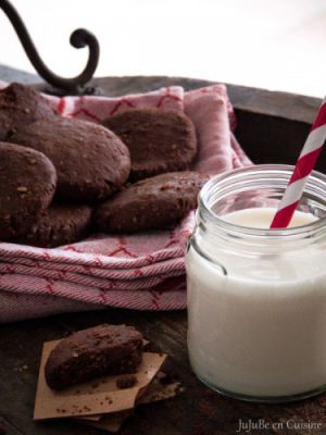 Recette Cookies au chocolat, noix de cajou et flocons de millet (sans beurre, sans lait, sans oeuf – Vegan)