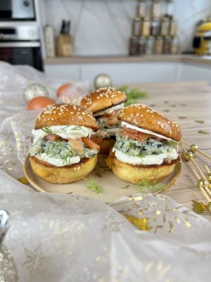 Recette Mini burgers au saumon avec fromage frais