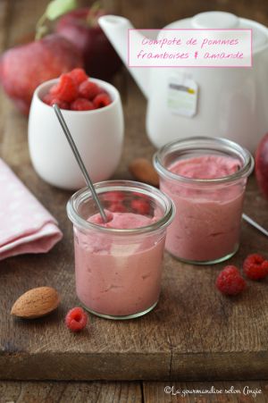 Recette Compote {pomme, framboise & amande} #vegan #glutenfree #sugarfree