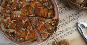 Recette Quiche butternut, oignon et noix