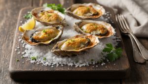 Recette En cinq minutes sous le gril, transformez vos huîtres en bouchées gratinées irrésistibles pour des apéros festifs et conviviaux