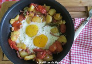 Recette Œufs au plat à la paysanne