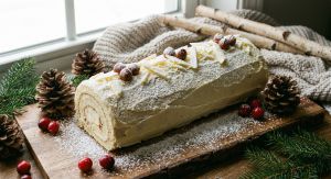 Recette Délice Festif : Bûche de Noël au Chocolat Blanc et Noisettes Croquantes, la Recette Incontournable