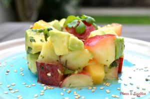 Recette Salade de nectarine, avocat et coriandre