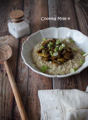 Recette Porridge salé aux champignons