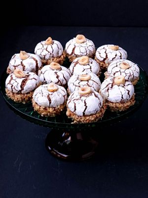 Recette Ghriba tartelette aux noisettes et à la fève tonka et au caramel