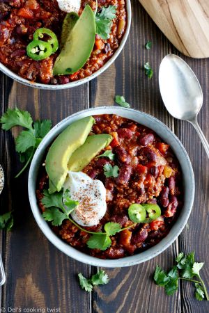 Recette Chili vegan au quinoa (sans gluten)
