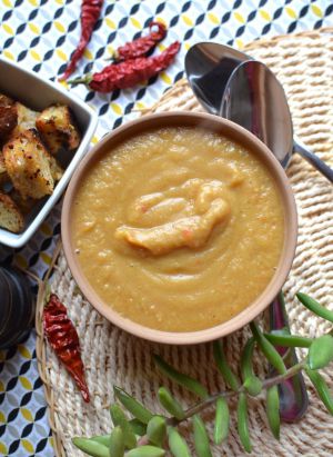 Recette Soupe de fèves et carottes #végétarien