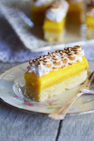 Recette Barres tarte au citron et amande meringuées