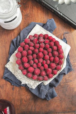 Recette Tarte  aux framboises de Cedric Grolet