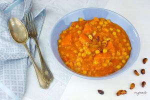 Recette Ragout de potimarron et pois chiche (vegan)