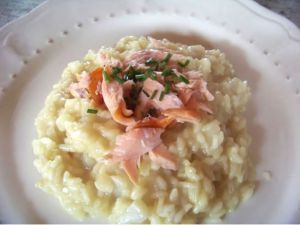 Recette Risotto aux topinambours et saumon fumé