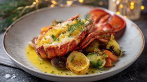 Recette Homard rôti au beurre d’ail et citron confit