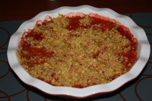 Recette Crumble  fraises-rhubarbe