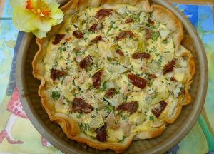 Recette Tarte au thon et courgettes