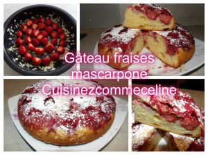 Recette Gâteau fraises mascarpone