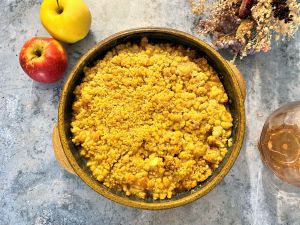 Recette Crumble aux pommes et caramel