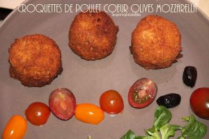 Recette Croquettes de poulet coeur olives mozzarella