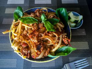 Recette Variation végane – Linguine « alla Bolognese »