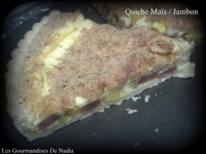 Recette Quiche maïs/ jambon