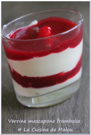 Recette Verrine rapide mascarpone et framboise