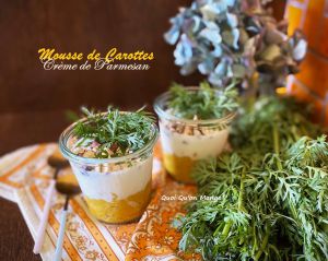 Recette Mousse de carottes aux noisettes – crème de parmesan