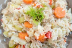 Recette Risotto de poulet aux légumes