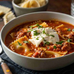 Recette Lasagna Soup with Ricotta – Dollop Topping Method