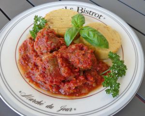 Recette Boulettes de viande et polenta dorée *