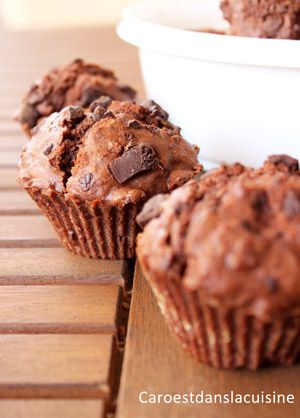 Recette Muffin au chocolat et pépites de chocolat
