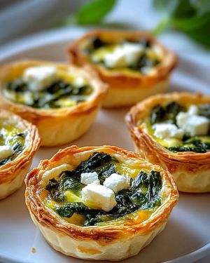 Recette Mini-quiches Épinards Feta facile et savoureuses